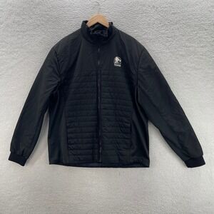 Taco Bell Jacket Mens XL Black Quilted Full Zip Employee Fast Food Work